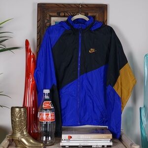 Vintage Nike colorblock nylon full zip windbreaker jacket